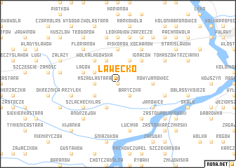 map of Ławecko