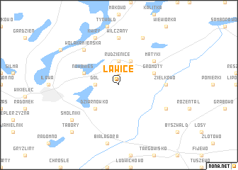 map of Ławice