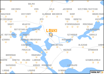 map of Ławki
