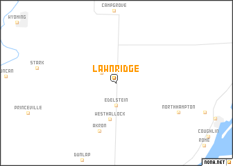 map of Lawn Ridge