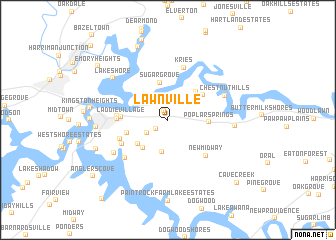 map of Lawnville