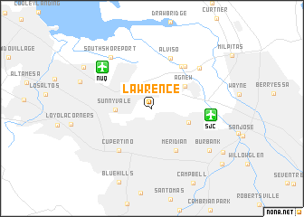 map of Lawrence