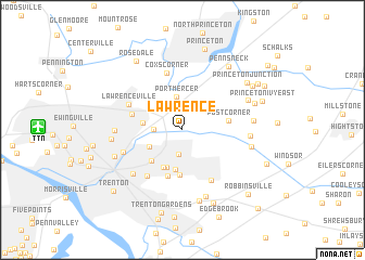 map of Lawrence