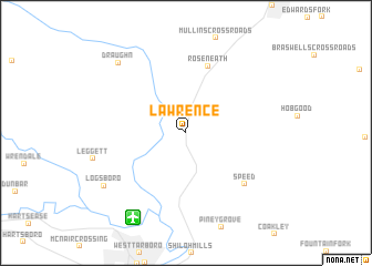 map of Lawrence