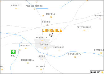 map of Lawrence