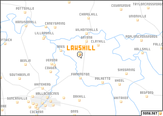 map of Laws Hill