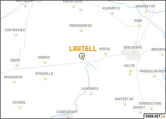 map of Lawtell