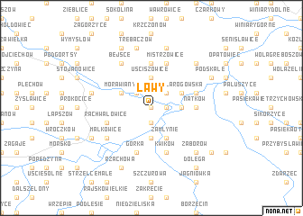 map of Ławy