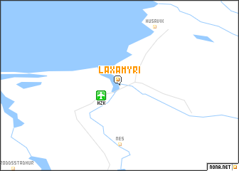 map of Laxamýri