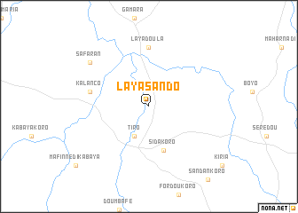 map of Laya Sando