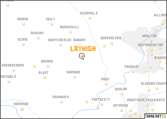 map of Layhigh