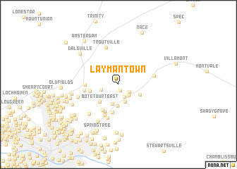 map of Laymantown