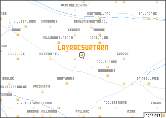 map of Layrac-sur-Tarn