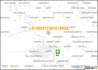 map of Lay-Saint-Christophe