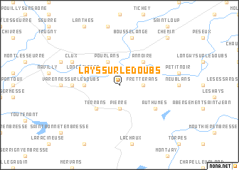 map of Lays-sur-le-Doubs