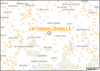 map of Laytonsville Knolls