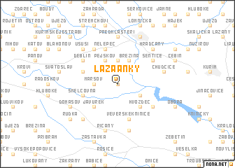 map of Lažáanky