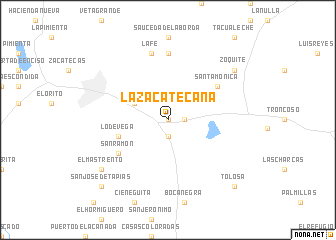 map of La Zacatecana