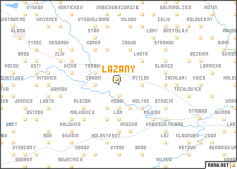 map of Lažany