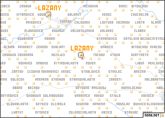 map of Lažany