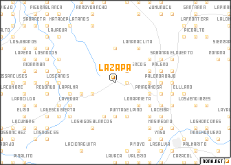 map of La Zapa