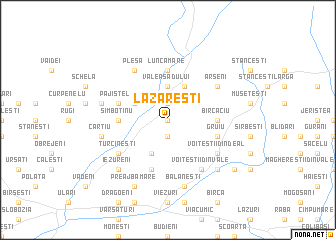 map of Lăzăreşti