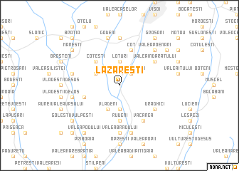 map of Lăzăreşti