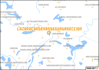 map of Lázaro Cárdenas Segunda Sección