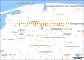 map of Lázaro Cárdenas Segunda Sección
