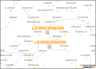 map of Lázaro Cárdenas