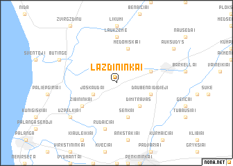 map of Lazdininkai