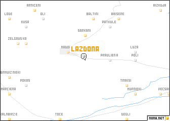 map of Lazdona