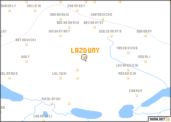 map of Lazduny