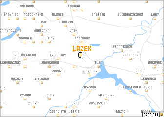 map of Łążek