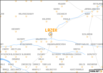 map of Łążek