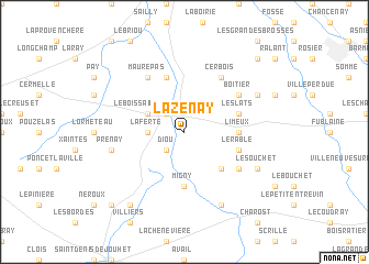 map of Lazenay