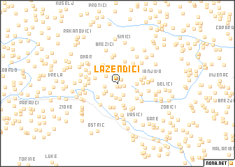 map of Lazendići