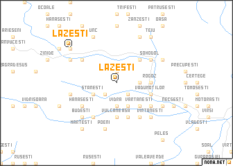 map of Lăzeşti