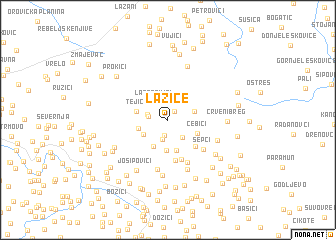 map of Lazice