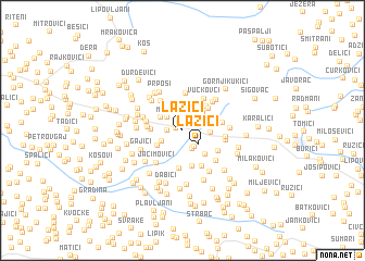 map of Lazići