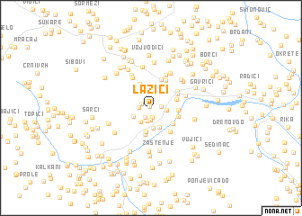 map of Lazići