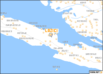 map of Lazići