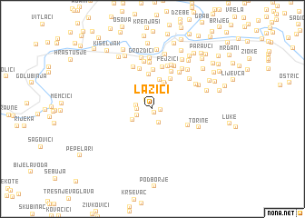 map of Lazići