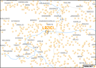 map of Lazići