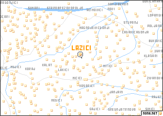 map of Lazići