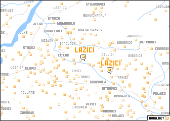 map of Lazići