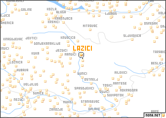 map of Lazići