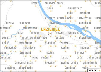 map of Łazieniec