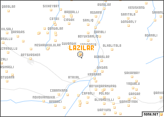 map of Lazılar