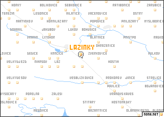 map of Lažínky